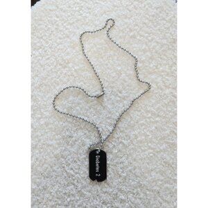 Stainless Steel Military Medical Diabetes 2 ID Necklace Dog Tag Men Women